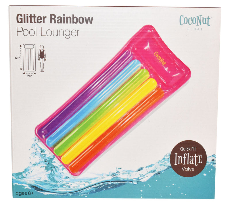 CocoNut Outdoor Glitter Rainbow Pool Lounger — View 4