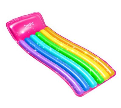 CocoNut Outdoor Glitter Rainbow Pool Lounger — View 3