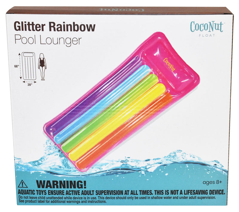CocoNut Outdoor Glitter Rainbow Pool Lounger — View 7