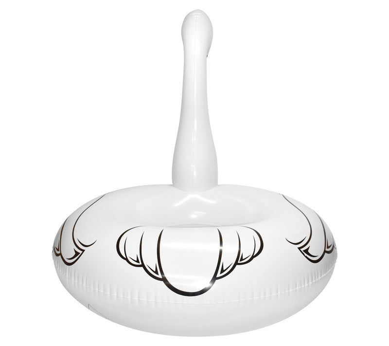 CocoNut Outdoor White Swan Pool Float — View 3