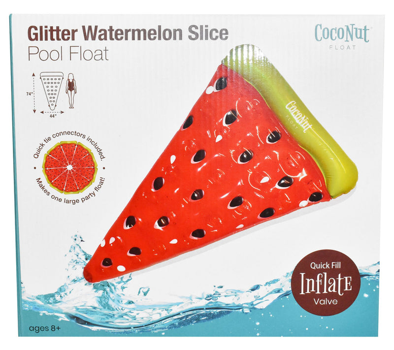 CocoNut Outdoor Glitter Watermelon Slice Pool Float — View 5