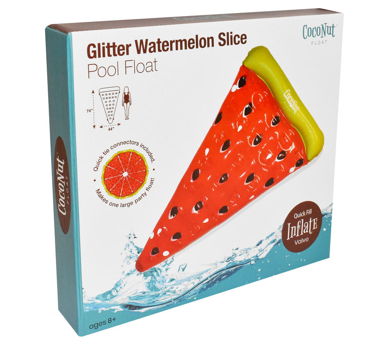 CocoNut Outdoor Glitter Watermelon Slice Pool Float — View 7