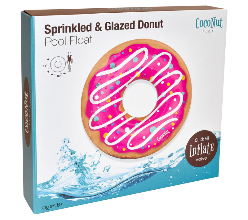 CocoNut Outdoor Sprinkled & Glazed Donut Pool Float — View 4
