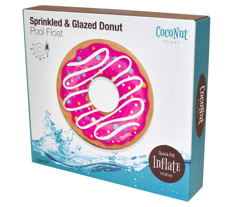 CocoNut Outdoor Sprinkled & Glazed Donut Pool Float — View 5