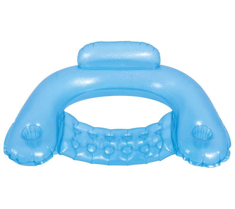 Pool Central Water Lounger w/ Cup Holders and B ackrest — View 3