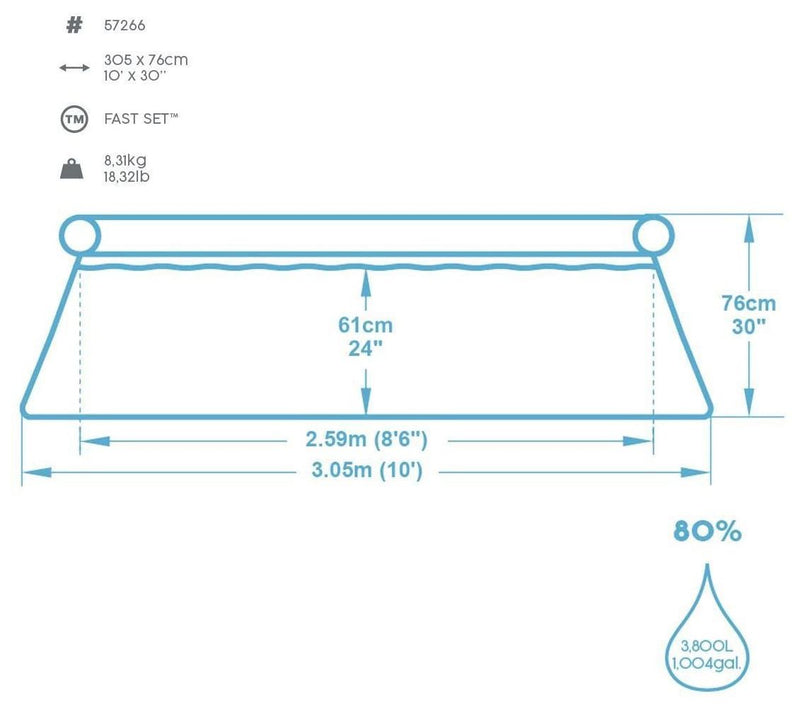 Pool Central 10ft Round Easy Set Kids Pool w/ Flter Pump — View 6