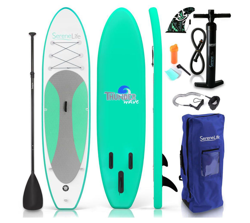 SereneLife Inflatable Stand Up Paddle Board — View 5