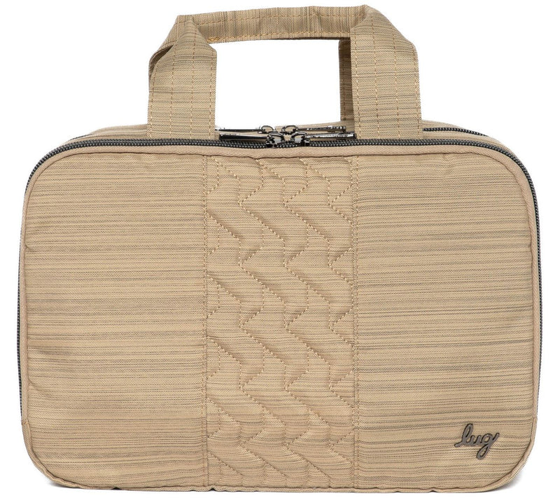 Lug Quilted Cosmetic Case w/ Top Handle - Flatbed Deluxe — Main view