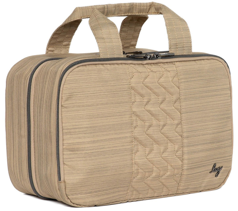 Lug Quilted Cosmetic Case w/ Top Handle - Flatbed Deluxe — View 34
