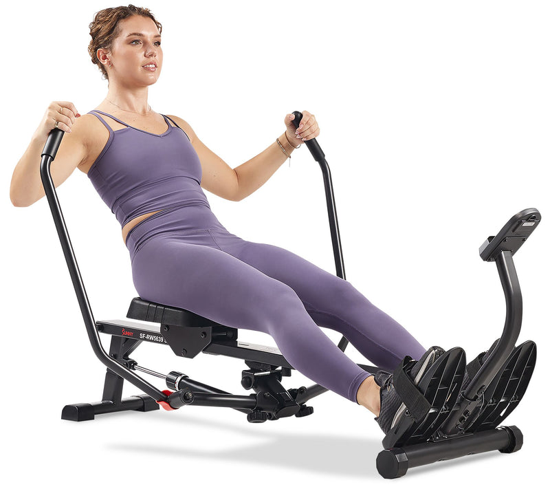 Sunny Health & Fitness Smart Full Motion Rower — View 3