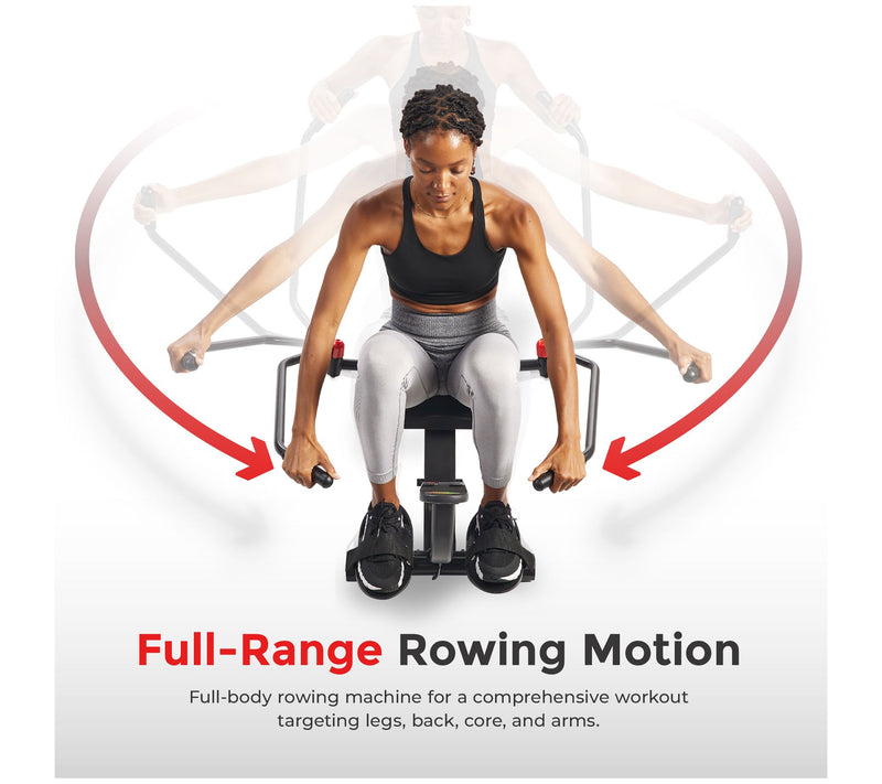 Sunny Health & Fitness Smart Full Motion Rower — View 4
