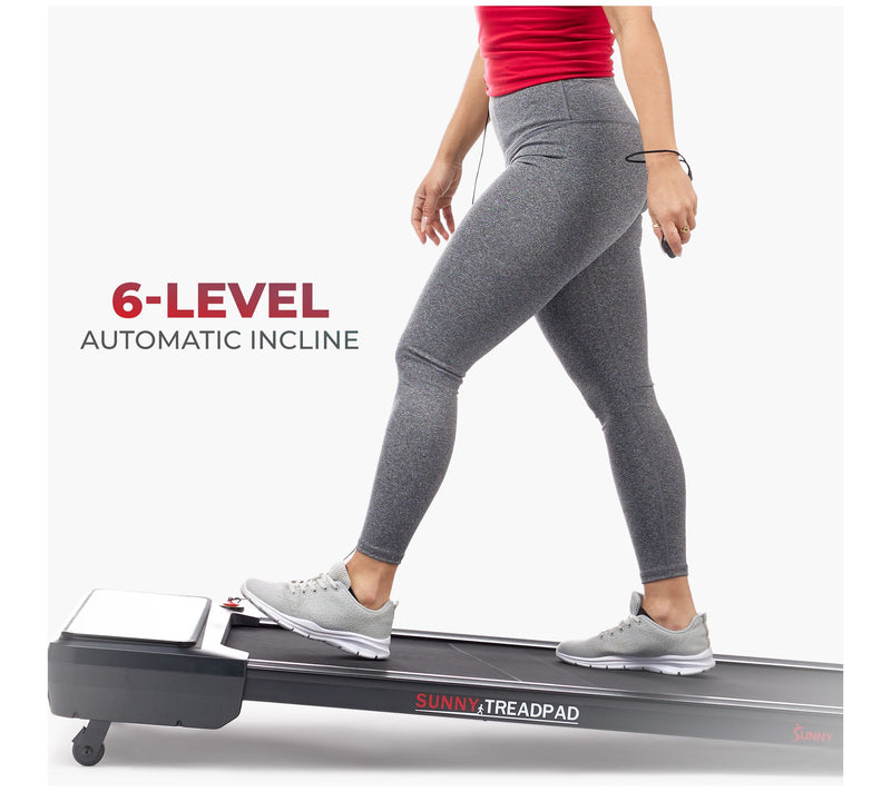 Sunny Health & Fitness Smart Incline Treadpad Treadmill — View 4