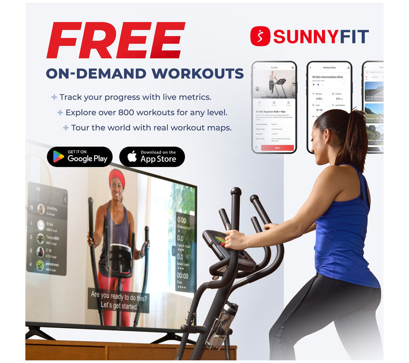 Sunny Health Fitness Smart Elliptical Machine — View 5
