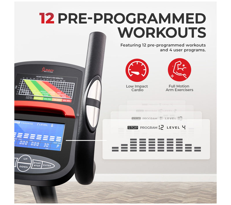 Sunny Health Fitness Smart Elliptical Machine — View 7