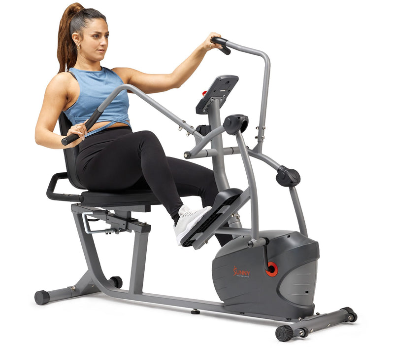 Sunny Health Fitness Recumbent Elliptical — View 3