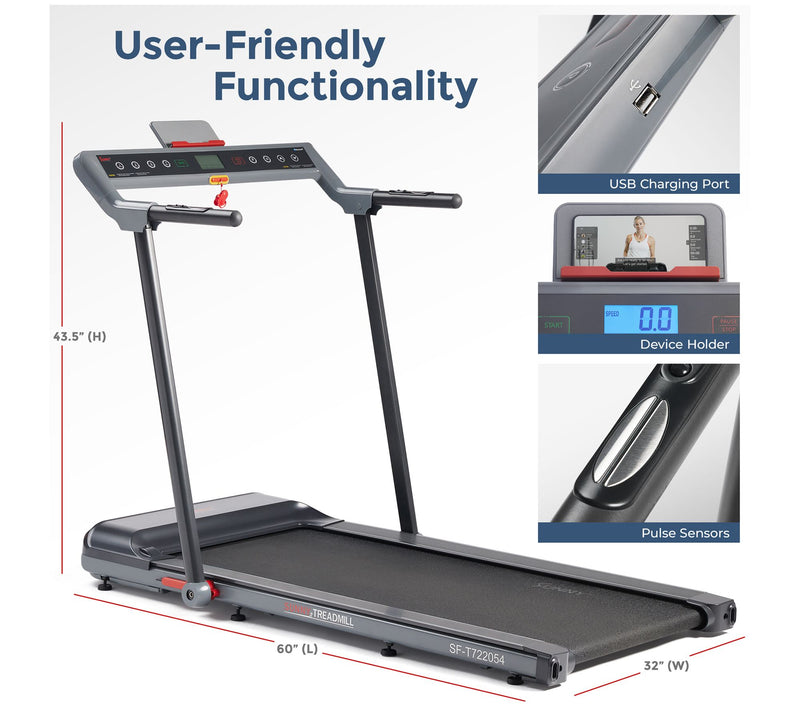 Sunny Health Fitness Pegasus Smart Folding Treadmill — View 9