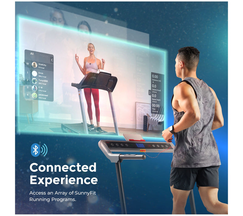 Sunny Health Fitness Pegasus Smart Folding Treadmill — View 6