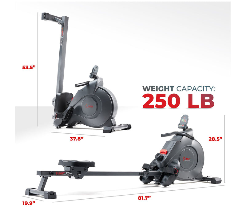 Sunny Health SMART Foldable Magnetic Rower — View 6