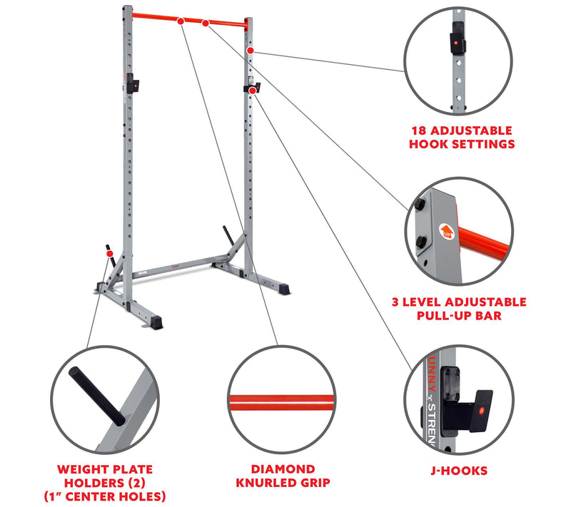 Sunny Health Fitness Squat Stand Power Rack — View 5
