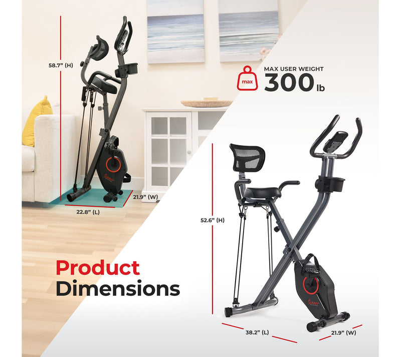 Sunny Fitness Full Body Foldable Magnetic X-Bike Pro — View 9