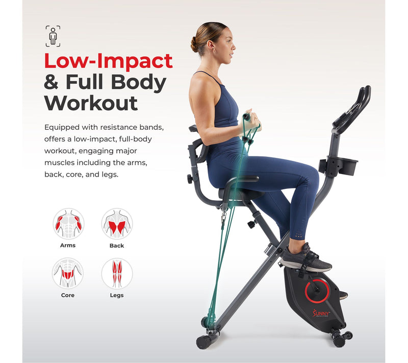 Sunny Fitness Full Body Foldable Magnetic X-Bike Pro — View 8