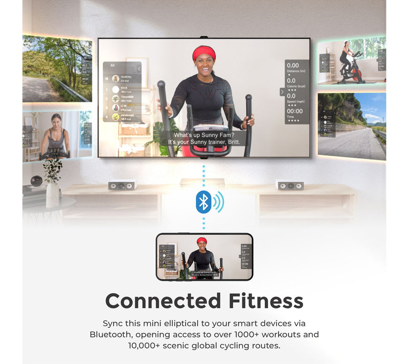 Sunny Fitness Smart Portable Magnetic Under Desk Elliptical — View 6