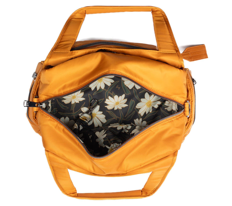 Lug Quilted Medium Satchel with Crossbody Strap -Rumble — View 23