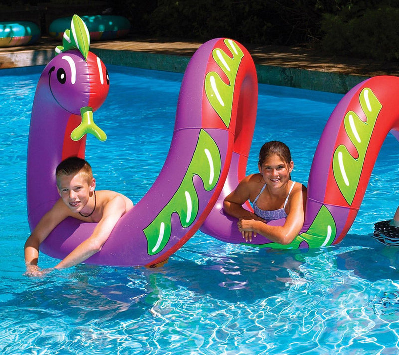Swim Central 96" Two Headed Curly Serpent Pool Float — View 5