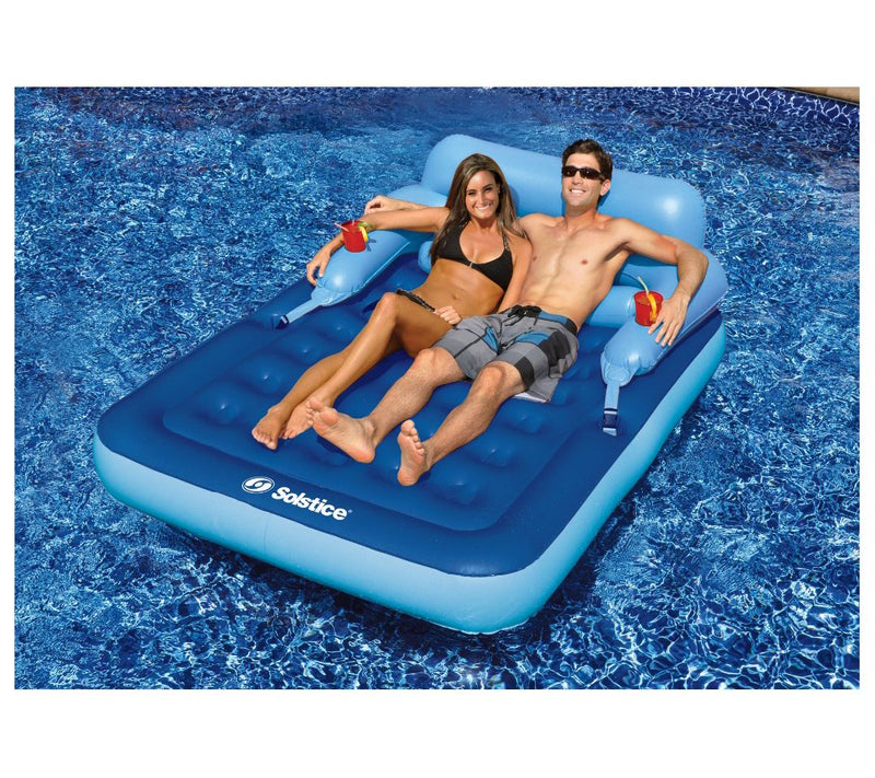 Pool Central 80" Inflatable Pool Lounger w/ Back Rest — View 5