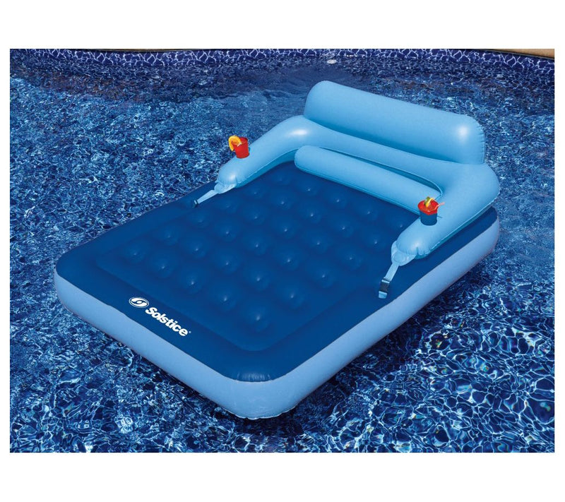 Pool Central 80" Inflatable Pool Lounger w/ Back Rest — View 4