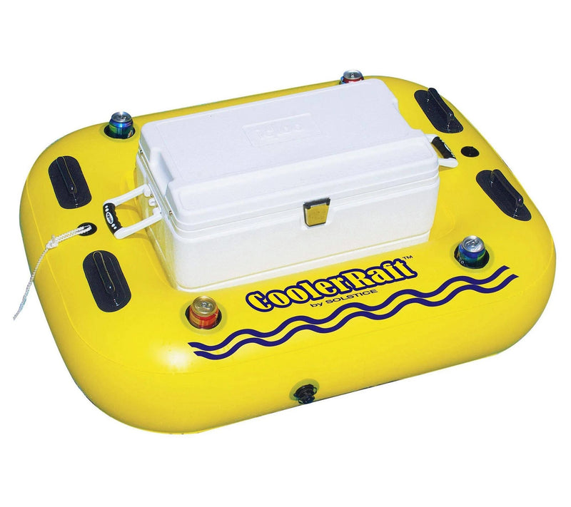 Swim Central 55" Yellow & Black Swimming Pool Cooler Raft — Main view
