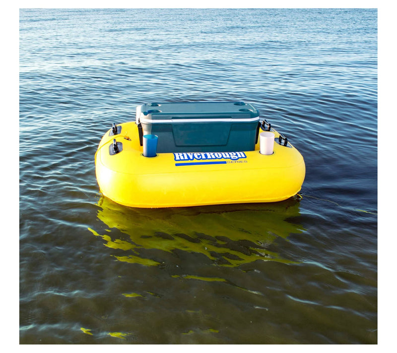 Swim Central 55" Yellow & Black Swimming Pool Cooler Raft — View 5