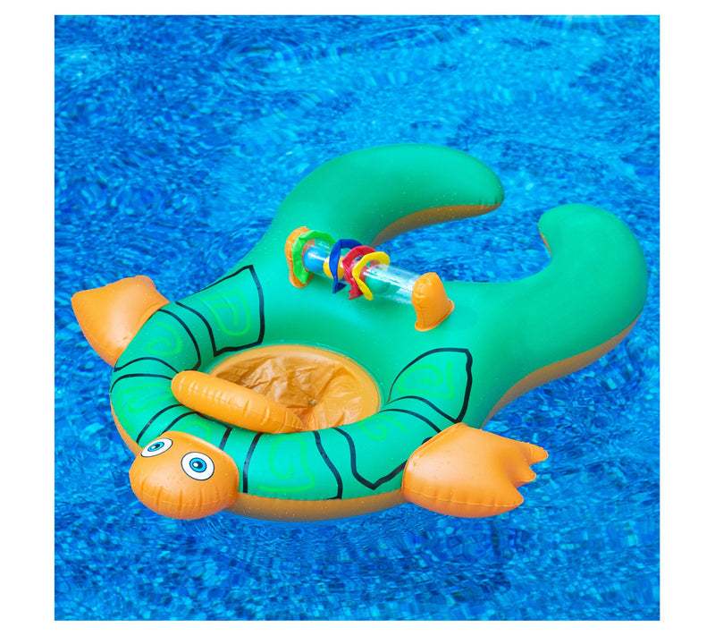 Swim Central 40" Turtle Baby Inflatable Swimming Pool Seat — View 4