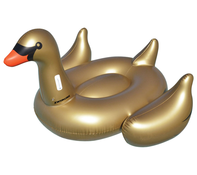 Swim Central Inflatable Gold Giant Swan Swimming Pool Float — View 3
