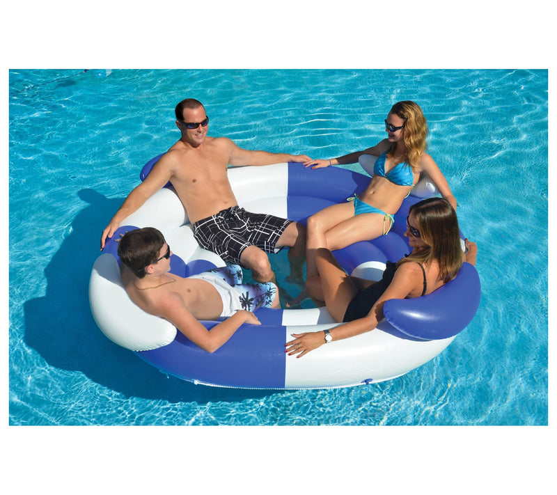 Swim Central 84" 4 Person Sofa Island Swimming Pool Lounger — View 5