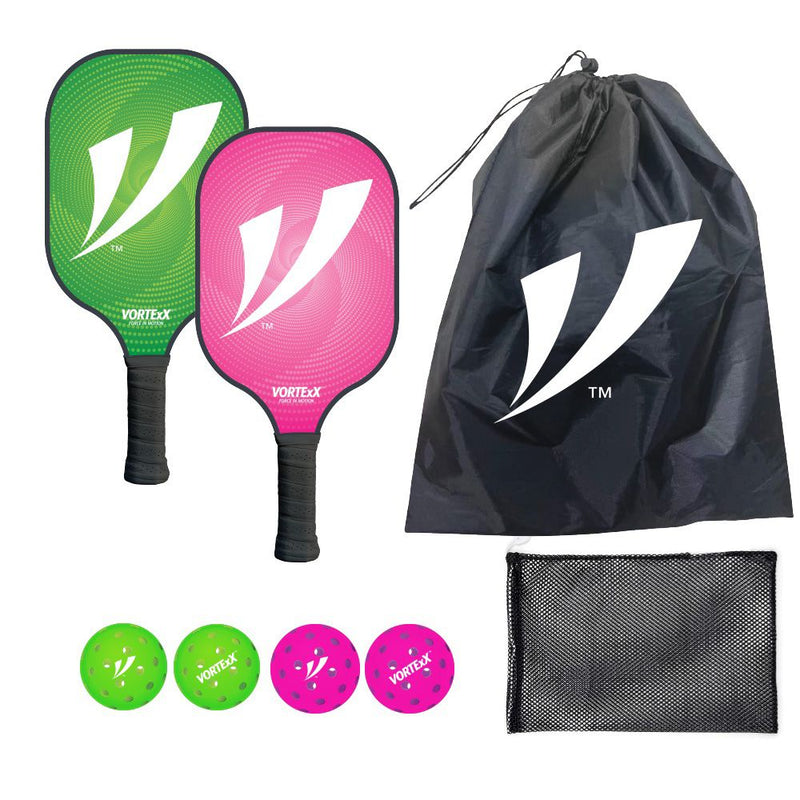 VORTExX 8-Pc Deluxe Pickleball Set with 2 Paddles — View 5