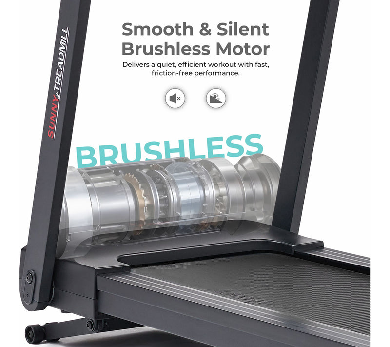 Sunny Interactive Slim Auto Incline Treadmill — View 4