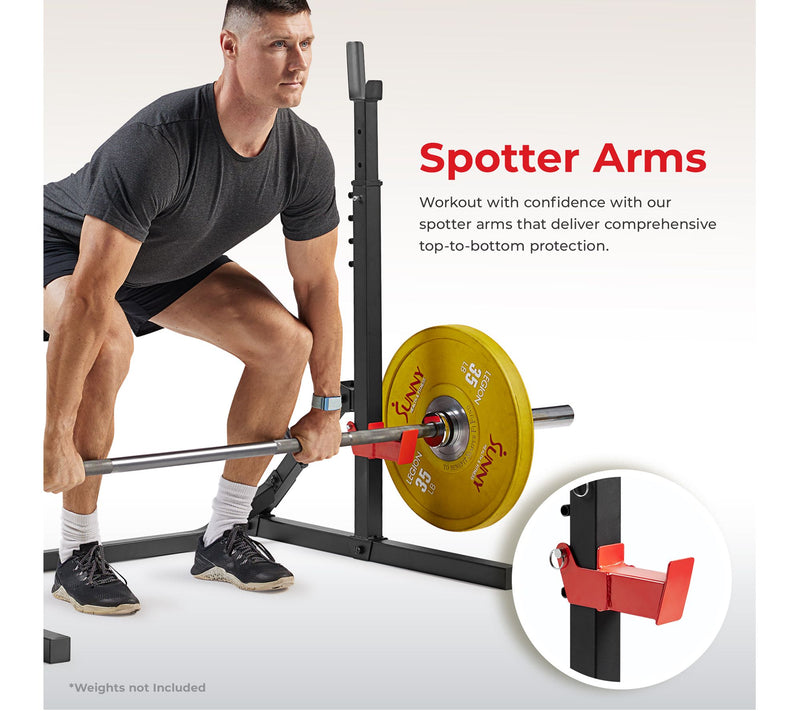Sunny Multifunctional Adjustable Bench Press Squat Rack — View 4