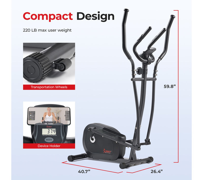 Sunny Health Magnetic Smart E905 Elliptical — View 6