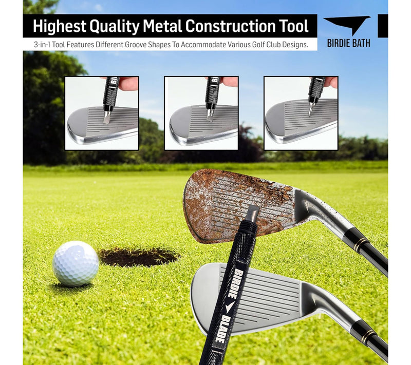 Birdie Bath Golf Blade 3-in-1 Golf Club GrooveSharpener Tool — View 6
