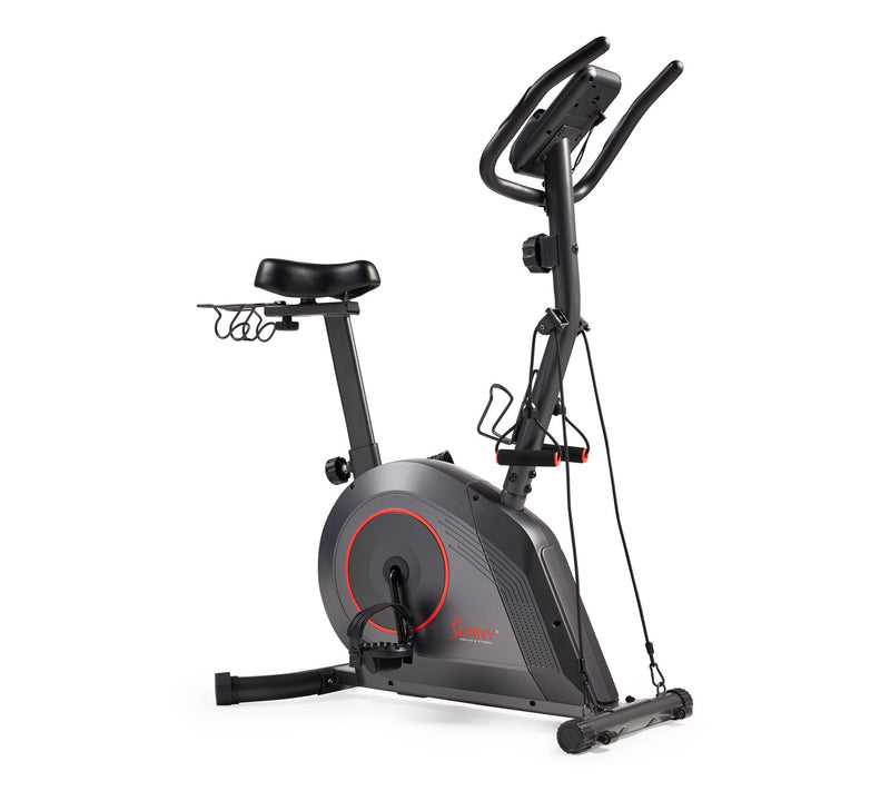 Sunny Magnetic Upright Bike w/ Workout Band — Main view