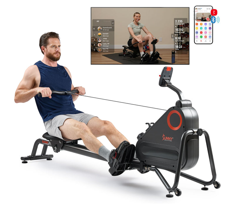 Sunny Smart Magnetic Rower with Dual Slide Rail — View 8