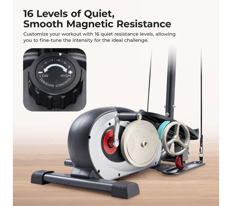 Sunny Smart Compact Elliptical w Elastic Bands — View 5