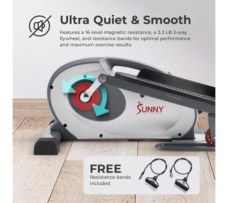 Sunny Smart Heavy-Duty Mini Elliptical with Bands — View 5
