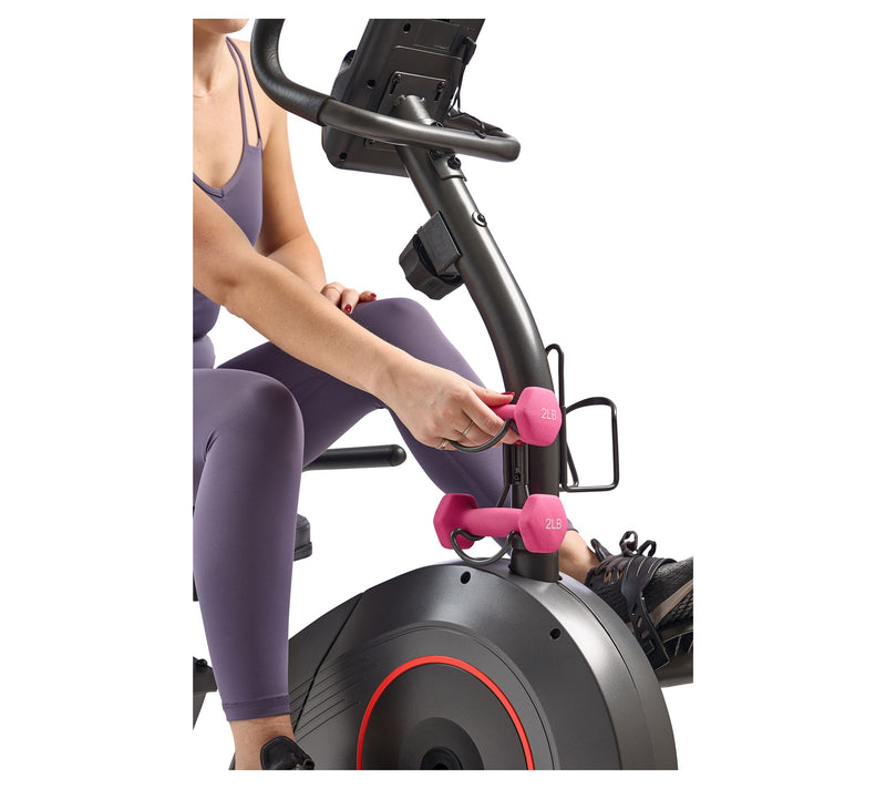 Sunny Smart Recumbent Bike w/ Workout Bands — View 4
