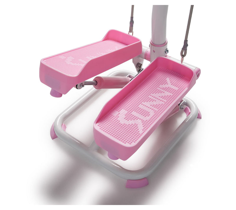 Sunny Pink Smart Stair Stepper w Handlebars & Bands — View 5