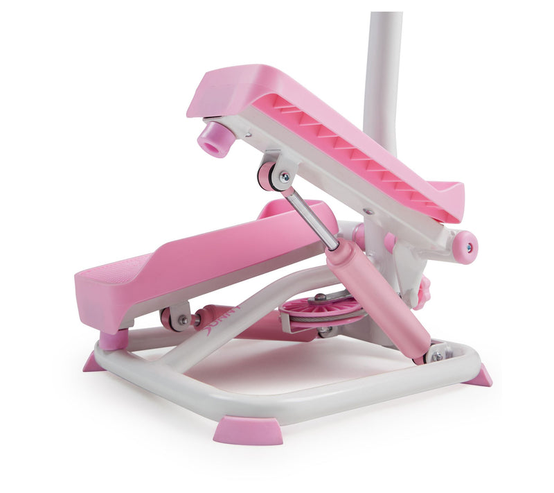 Sunny Pink Smart Stair Stepper w Handlebars & Bands — View 3