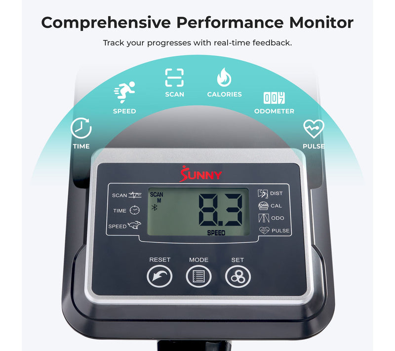 Sunny Pro Smart Magnetic Elliptical Trainer — View 4