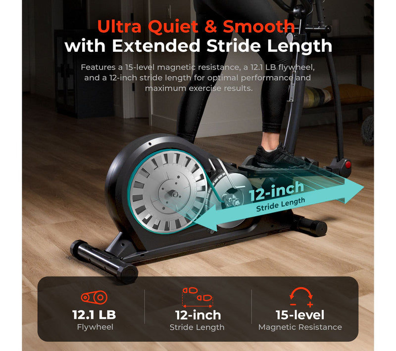Sunny Pro Smart Magnetic Elliptical Trainer — View 6