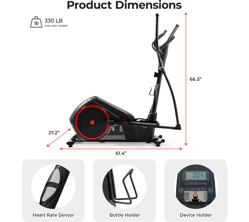 Sunny Smart Heavy-Duty Elliptical Training Machine — View 5